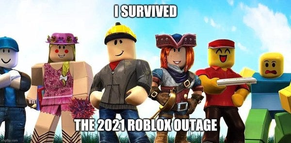 Roblox caiu feio, mas já está de pé