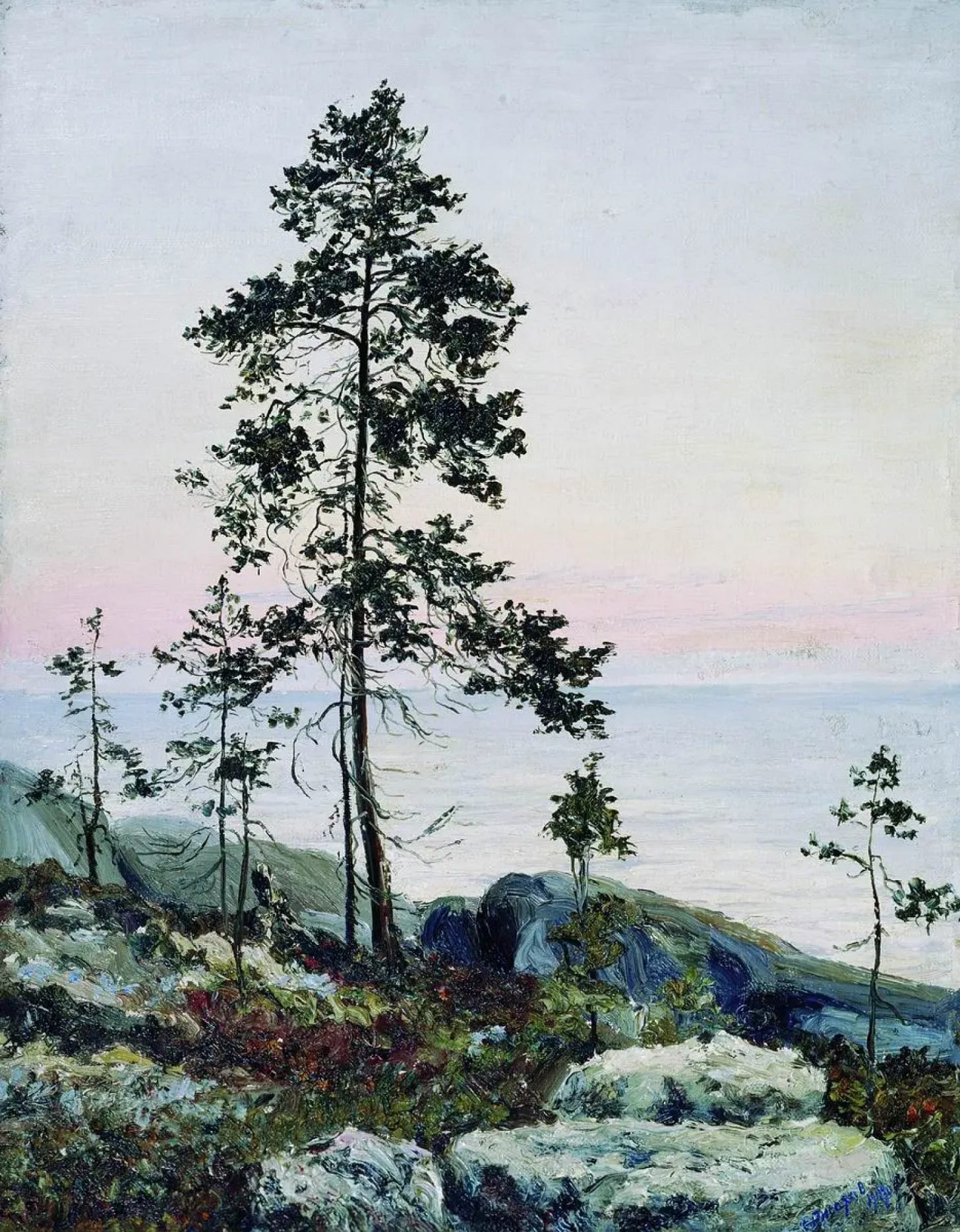 Stepan Grigorievich Pisakhov. The shore of the White Sea. Sunrise