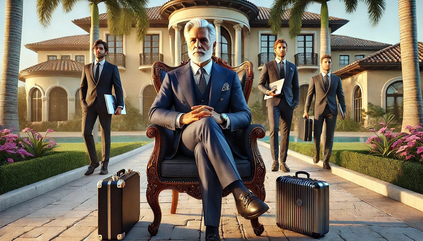 Business man in Florida waiting for tech bros