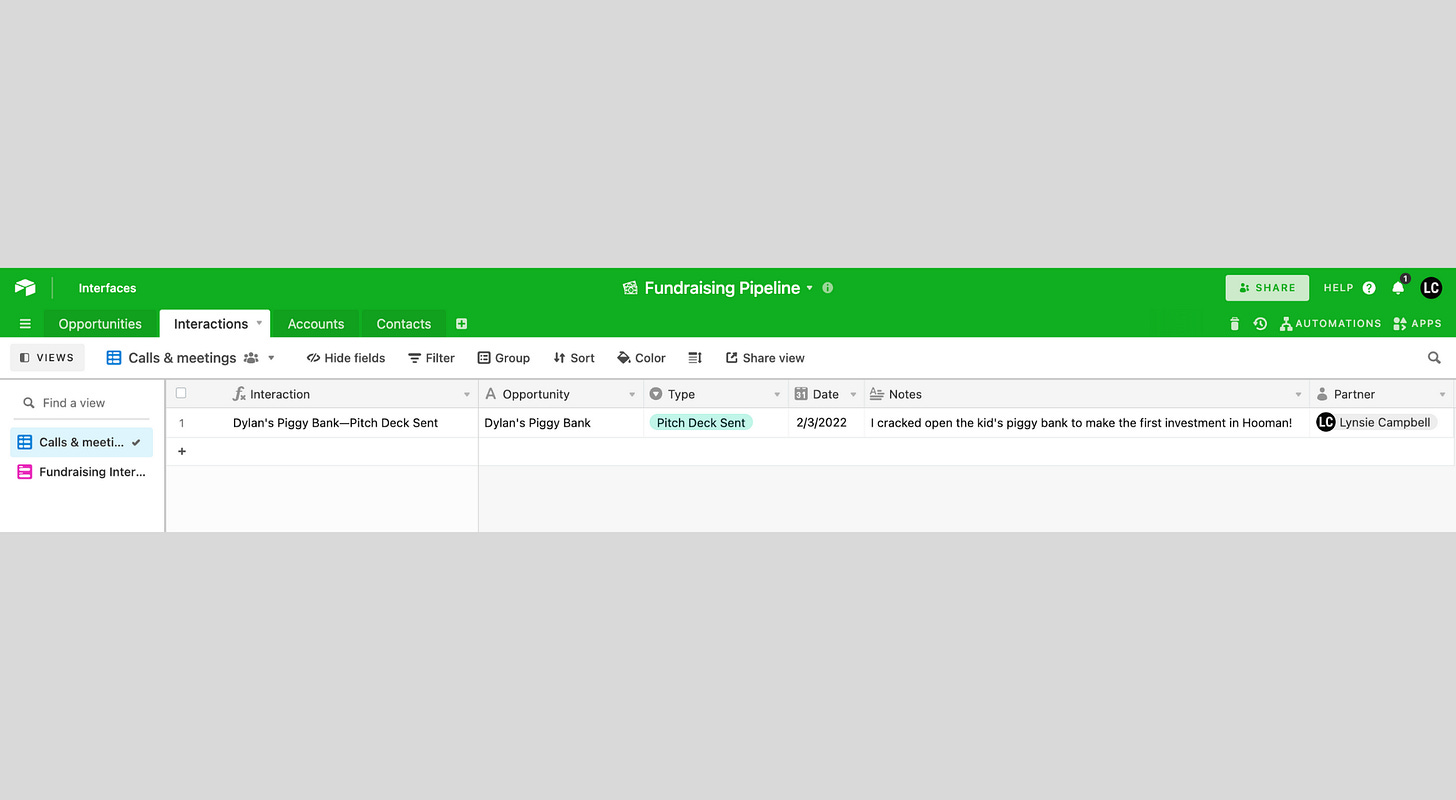 Managing Pipeline with Airtable