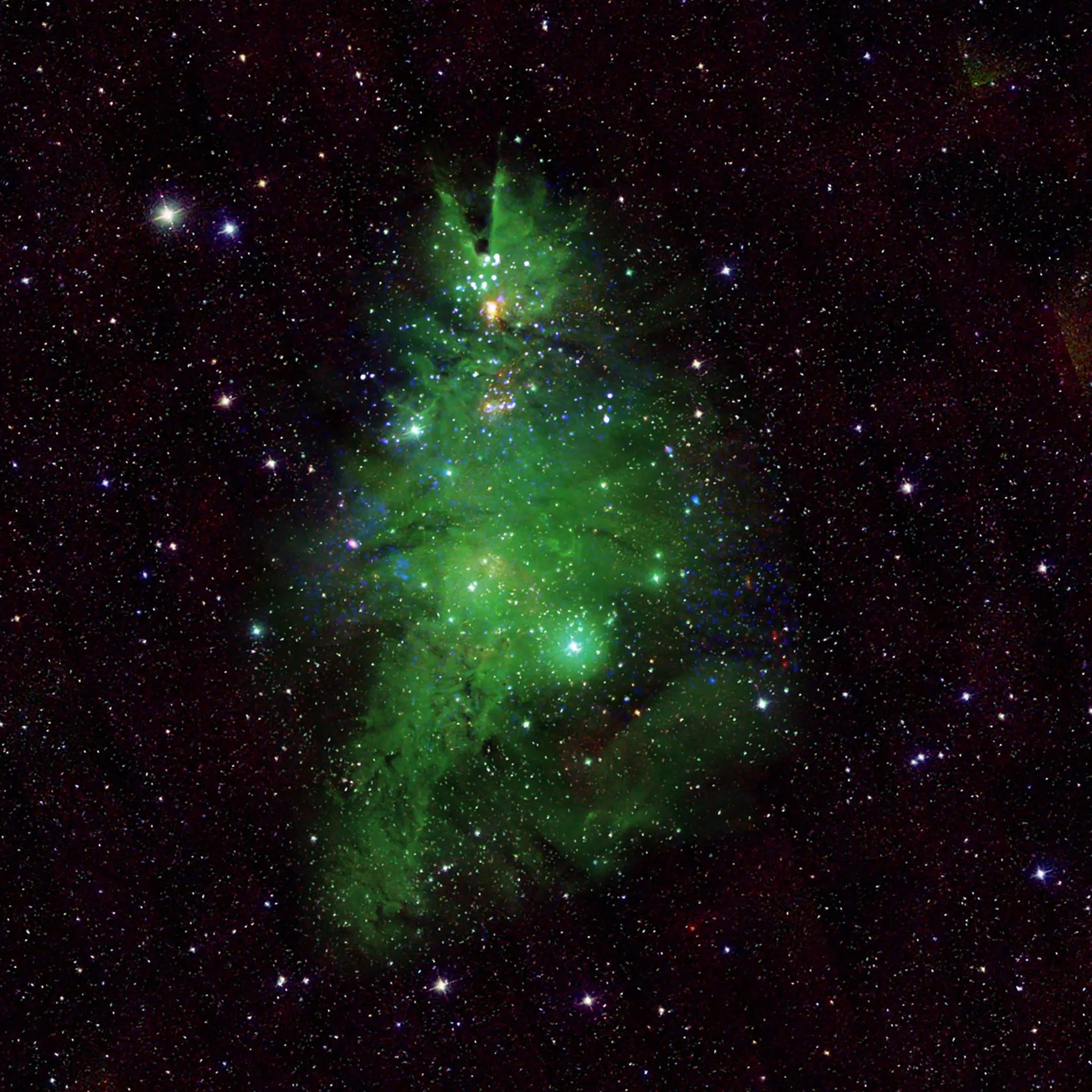 X-ray: NASA/CXC/SAO; Optical: T.A. Rector (NRAO/AUI/NSF and NOIRLab/NSF/AURA) and B.A. Wolpa (NOIRLab/NSF/AURA); Infrared: NASA/NSF/IPAC/CalTech/Univ. of Massachusetts; Image Processing: NASA/CXC/SAO/L. Frattare & J.Major X-ray: NASA/CXC/SAO; Optical: T.A. Rector (NRAO/AUI/NSF and NOIRLab/NSF/AURA) and B.A. Wolpa (NOIRLab/NSF/AURA); Infrared: NASA/NSF/IPAC/CalTech/Univ. of Massachusetts; Image Processing: NASA/CXC/SAO/L. Frattare & J.Major