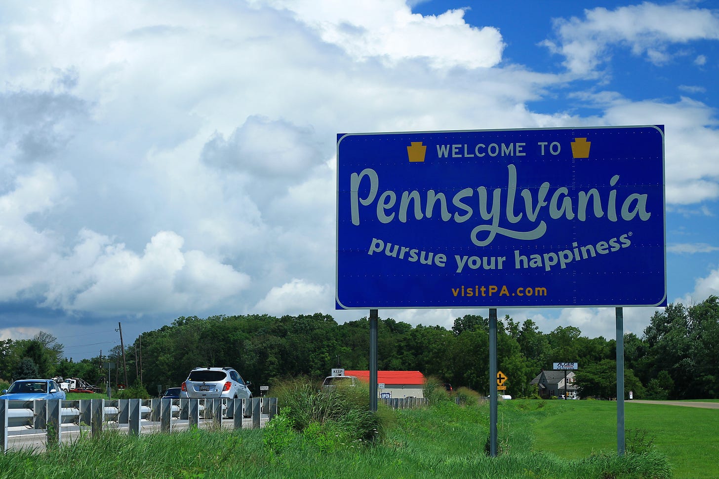 Welcome to Pennsylvania sign Welcome to Pennsylvania sign