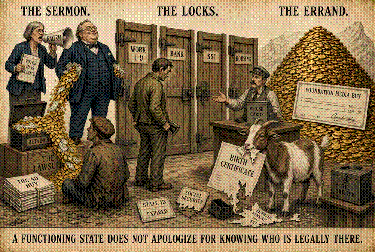 Title: A functioning state does not apologize - Description: The Sermon, the Locks, and a goat eating a birth certificate Title: A functioning state does not apologize - Description: The Sermon, the Locks, and a goat eating a birth certificate