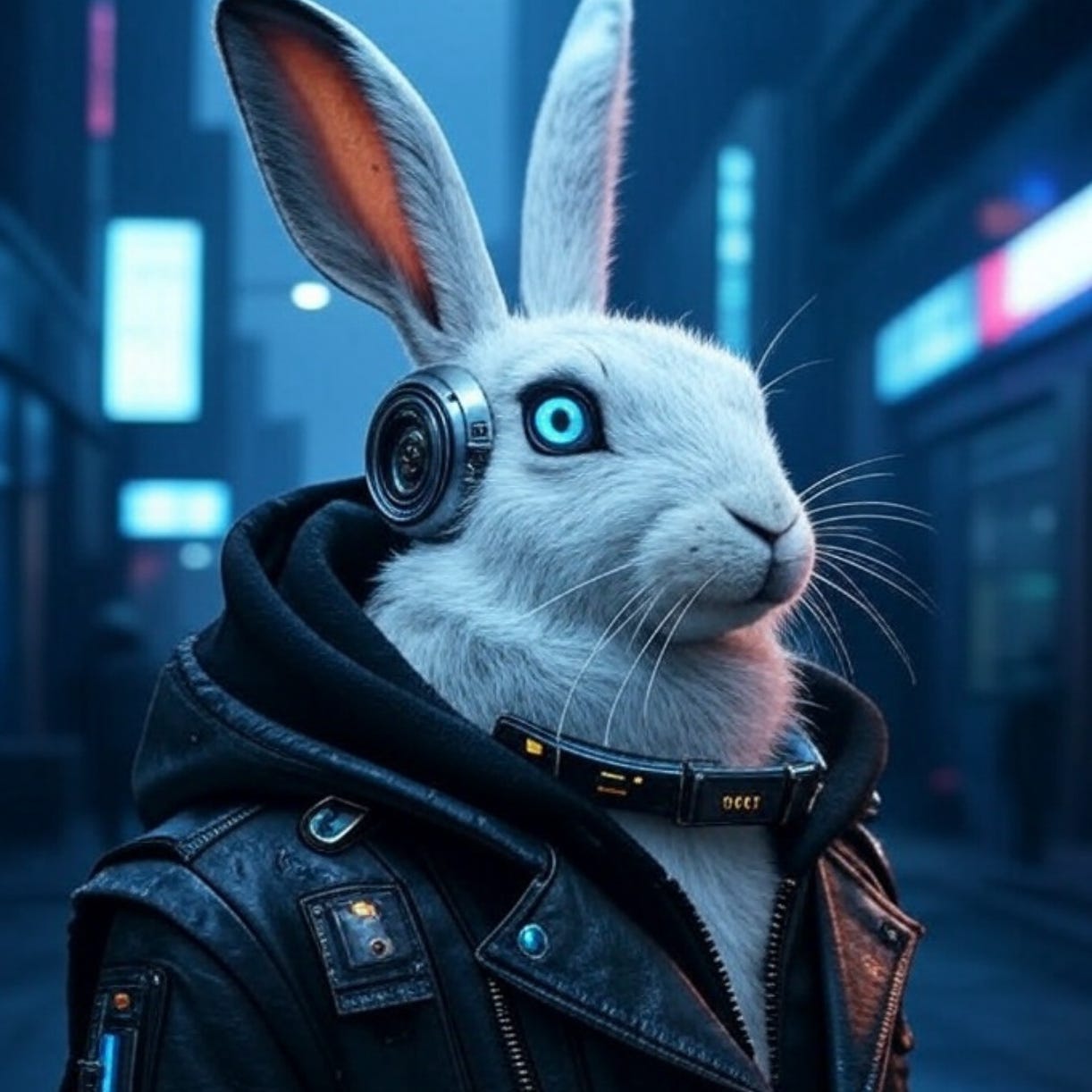 Neon White Rabbit