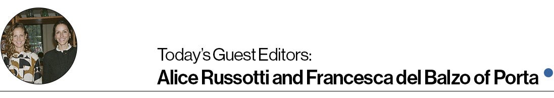 Today's Guest Editors: Alice Russotti and Francesca del Balzo of Porta