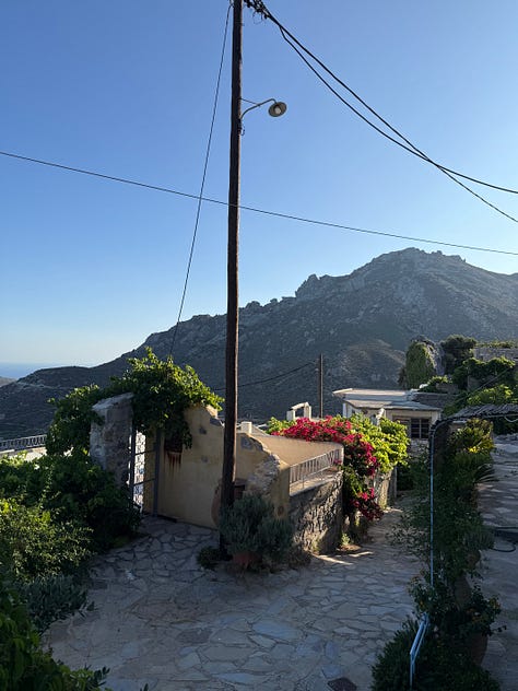 A series of photos of the village of Agios Ioannis, Crete