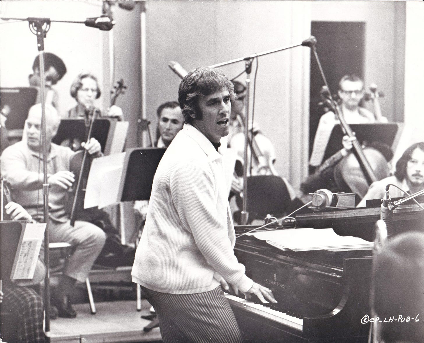 Original photograph of composer Burt Bacharach in the recording studio,  circa 1970s | Burt Bacharach, subject
