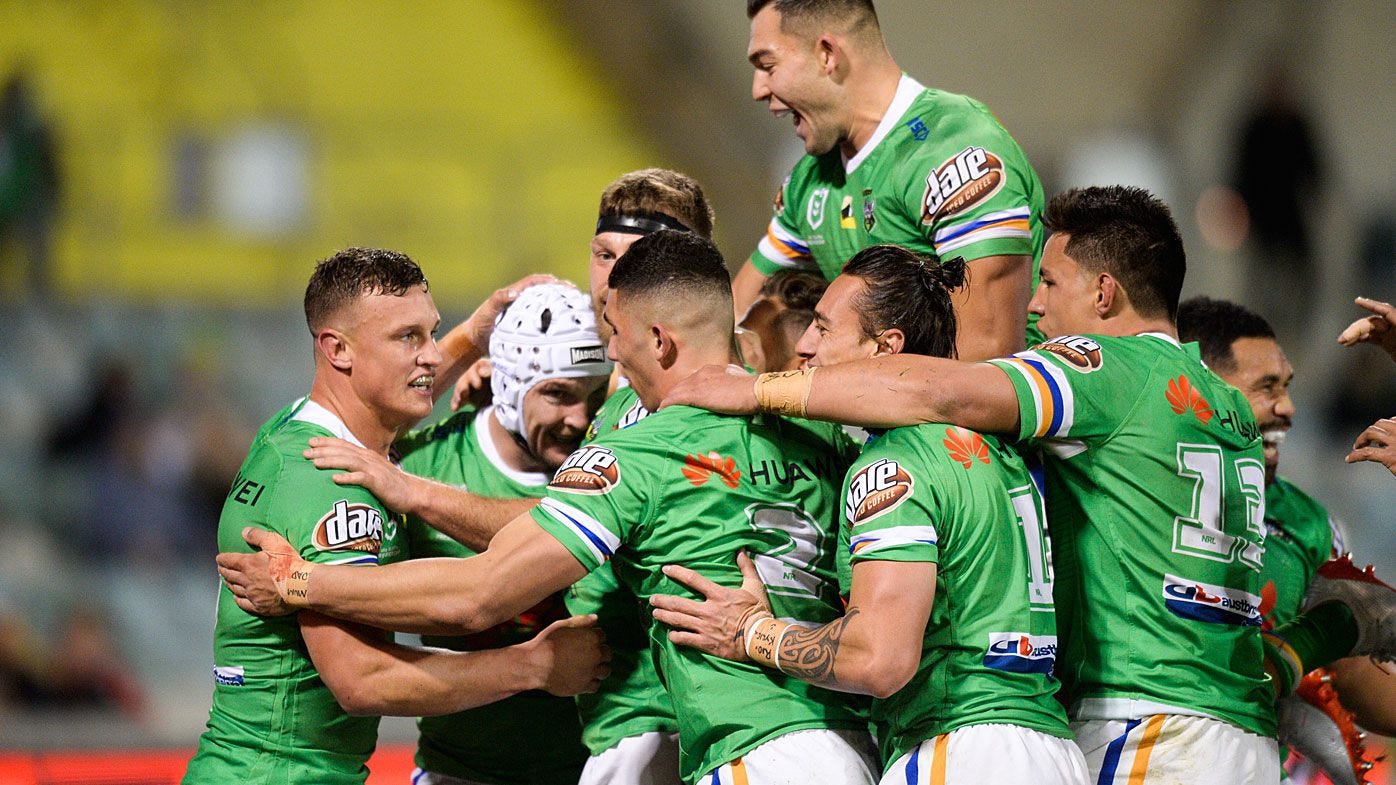 NRL news: Canberra Raiders hold off fast-finishing Cronulla Sharks NRL news: Canberra Raiders hold off fast-finishing Cronulla Sharks