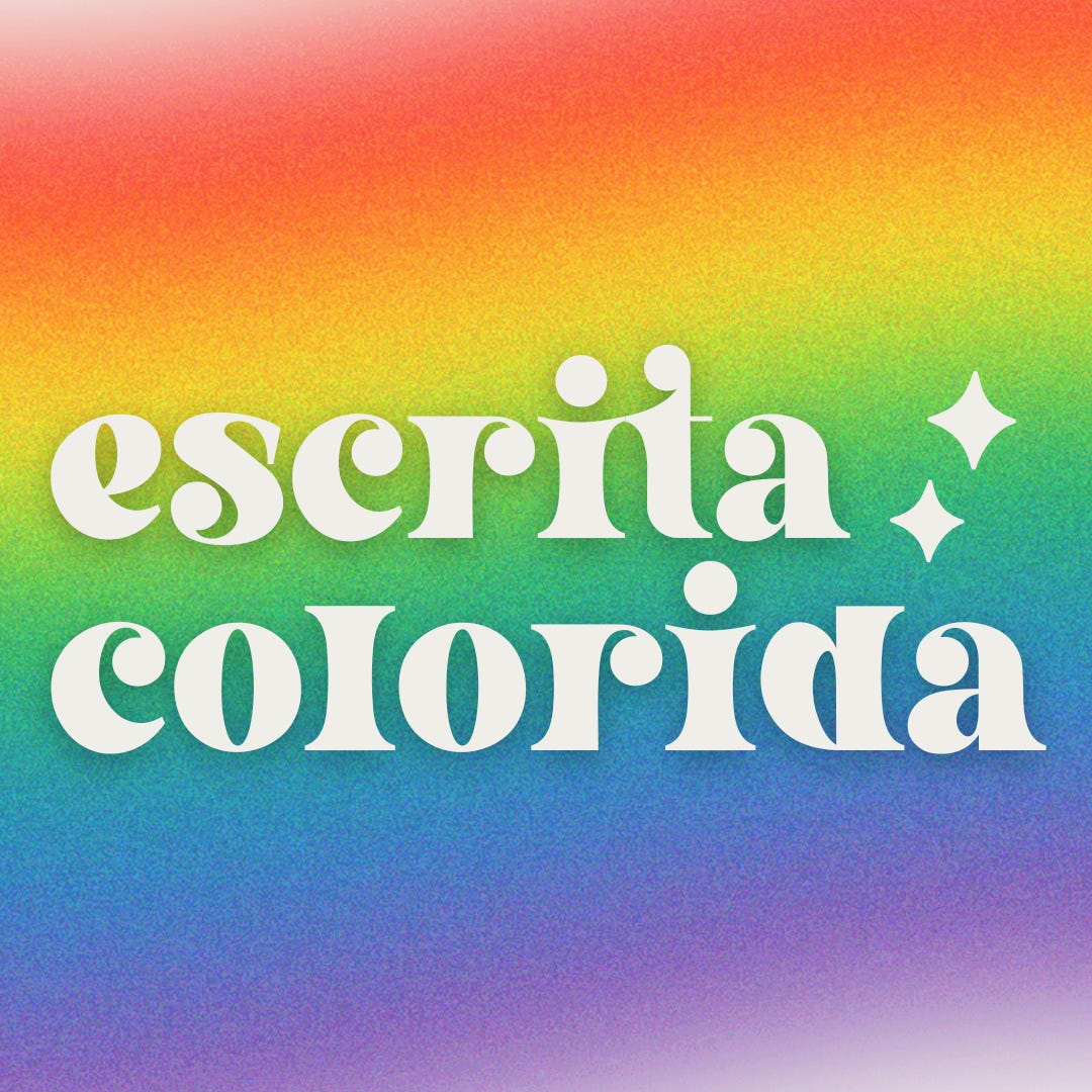 escrita colorida