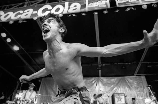 LEAD SINGER MANU Chao from French band Mano Negra performs 1990s Old ...