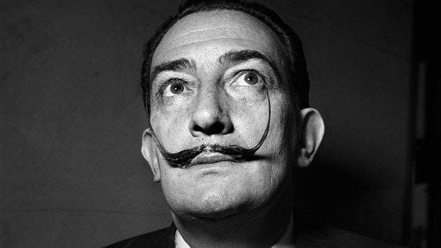 Salvador Dalí talks about his iconic, 'very aggressive' moustache