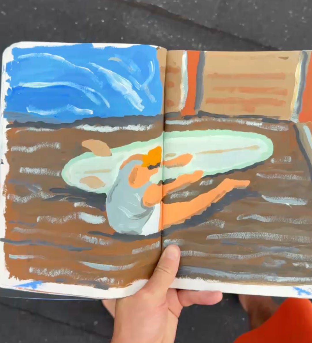 Indonesia surf trip sketchbook by Alimo