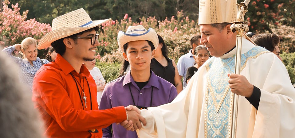 Bishop Evelio Menjivar-Ayala celebrating Mass at the Basilica of the National Shrine of the Immaculate Conception Bishop Evelio Menjivar-Ayala celebrating Mass at the Basilica of the National Shrine of the Immaculate Conception