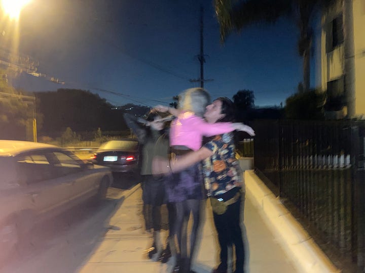 Pictured left to right: Drag performance, Smoking a spliff, Anthony being dramatic, Friends hugging
