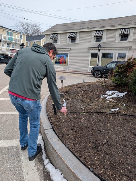 connecting the dots between yoga with Freya and giving away cranes on a stick