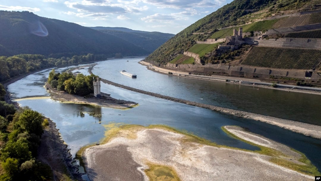 Europe Drought: German Industry at Risk as Rhine Level Falls