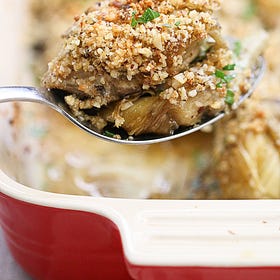 Dairy Free Baked Artichoke Heart Casserole