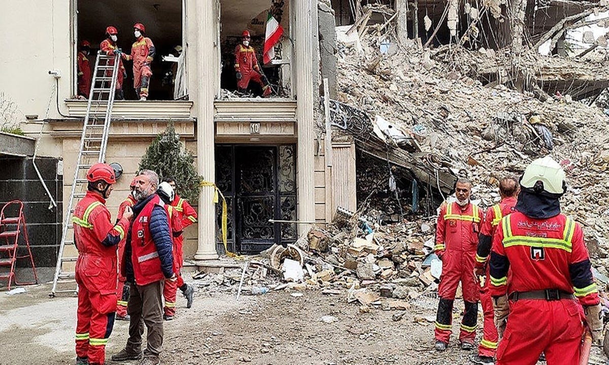 Rescue teams searching for survivors trapped after a bombing struck a damaged apartment building in northern Tehran, Iran, on March 23, 2026. The attack came amid the ongoing joint offensive by the US and Israel against Iran. Photo: VCG Rescue teams searching for survivors trapped after a bombing struck a damaged apartment building in northern Tehran, Iran, on March 23, 2026. The attack came amid the ongoing joint offensive by the US and Israel against Iran. Photo: VCG