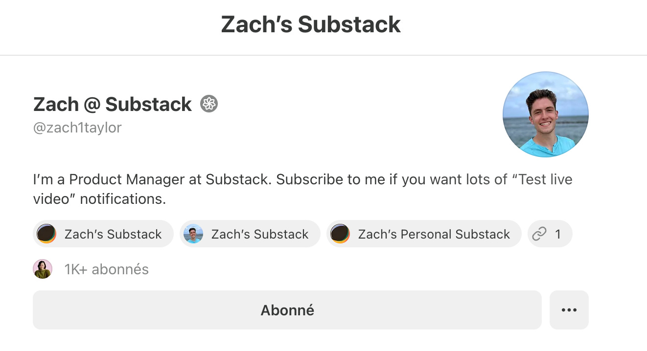 Profil Substack de Zach, conseils d'un insider pour optimiser la délivrabilité de sa newsletter. Profil Substack de Zach, conseils d'un insider pour optimiser la délivrabilité de sa newsletter.