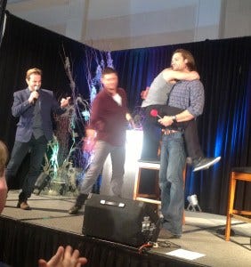 Jensen gives Osric a whack