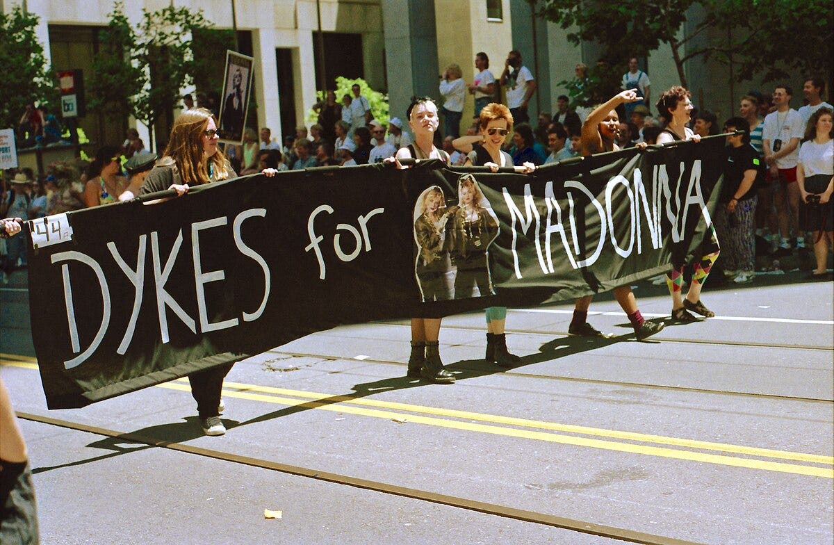 File:1991SFPrideKodak5095Gold100-2Film 0014 Dykes For Madonna  (9852457133).jpg - Wikimedia Commons