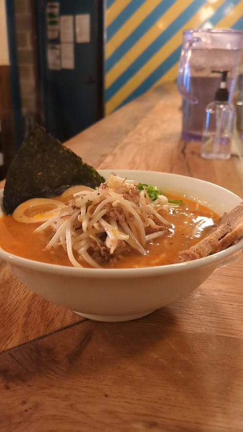 Ramen bowl from Dakaya, Ramen bowl from Toki Underground, Perfect pork belly on a bun at Sakuramen