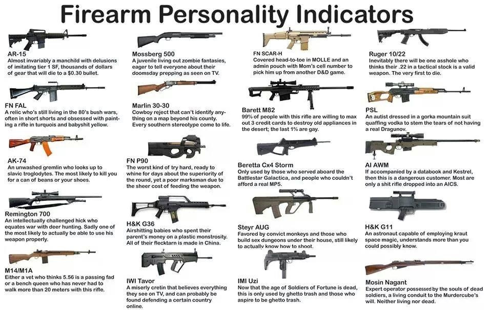 Vintage Outdoors: Firearm Personality Indicator Chart -What Does Your ...