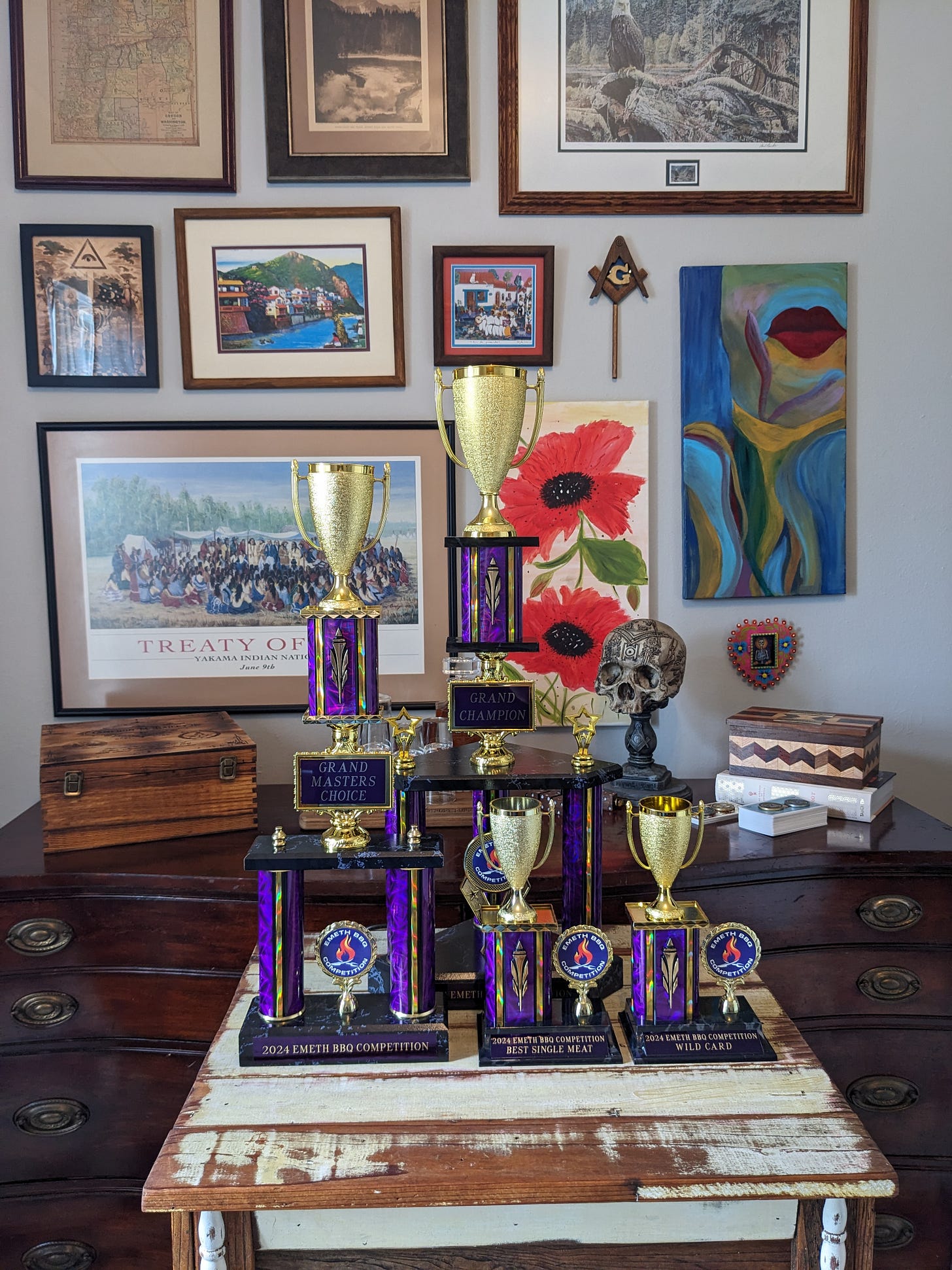 Emeth 2024 Barbeque Contest Trophies