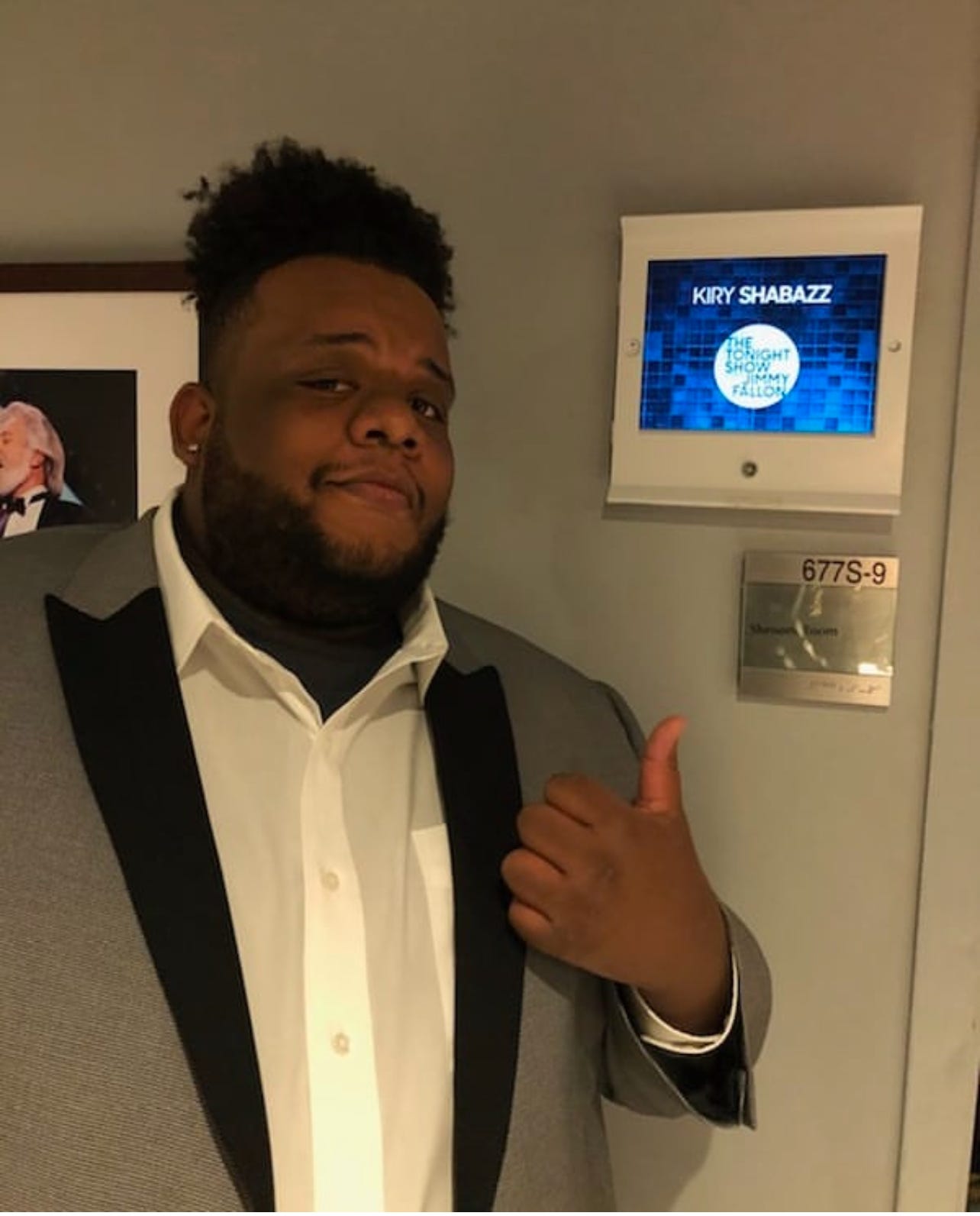 Kiry Shabazz backstage at The Tonight Show w/ Jimmy fallon