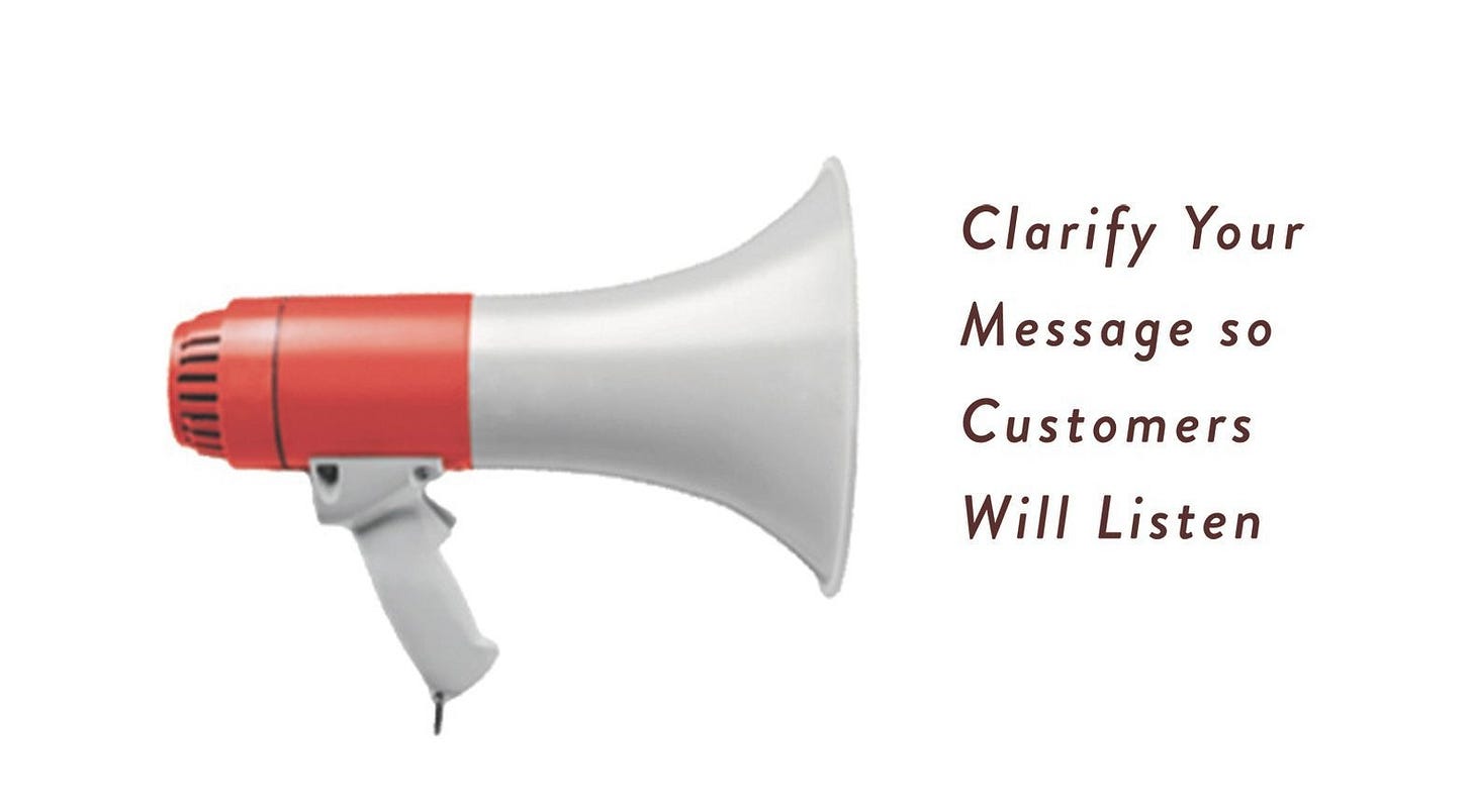 Bullhorn image cropped from Building a StoryBrand: Clarify Your Message So Customers Will Listen by  Donald Miller | Goodreads