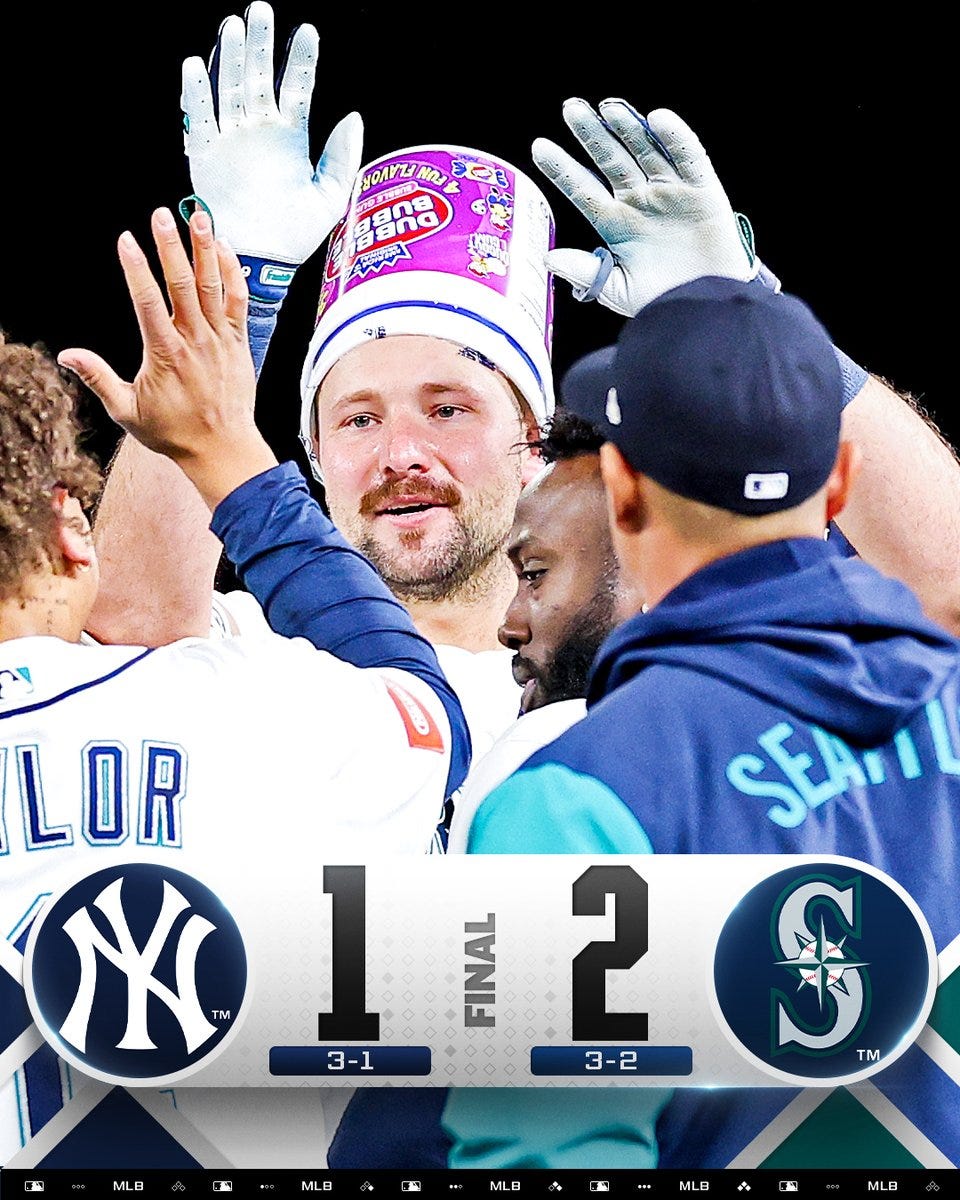 Cal Raleigh walks it off and the @Mariners win the series opener! Cal Raleigh walks it off and the @Mariners win the series opener!