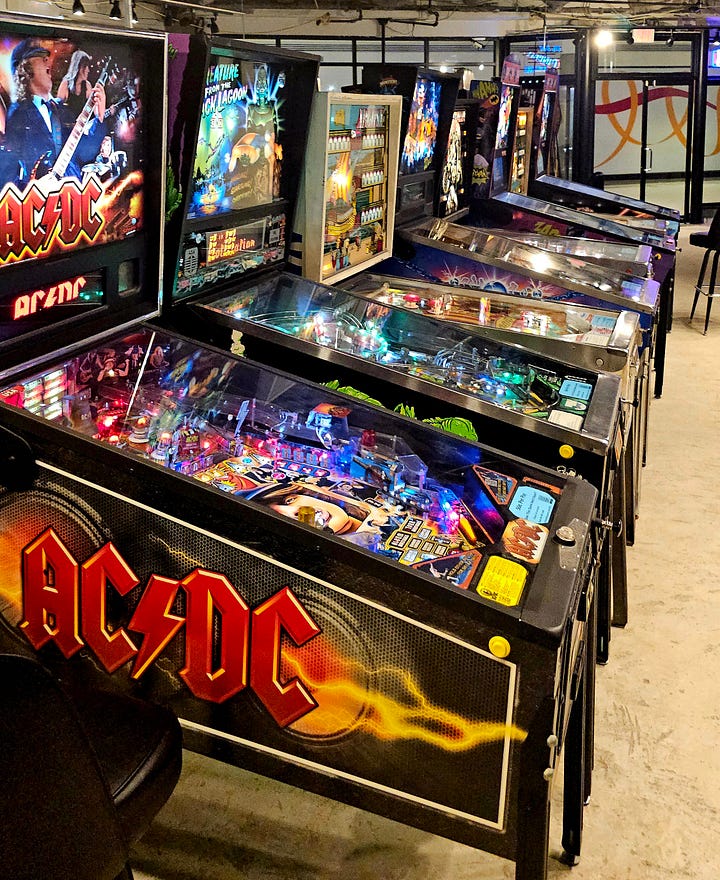 Photo of Vuk's Interior; showing various pinball machines