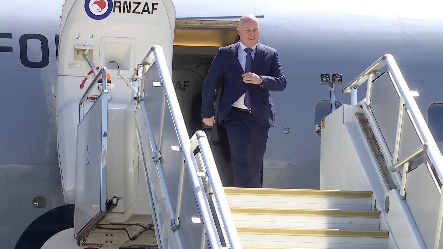Luxon to fly commercially to Japan after NZDF plane issue