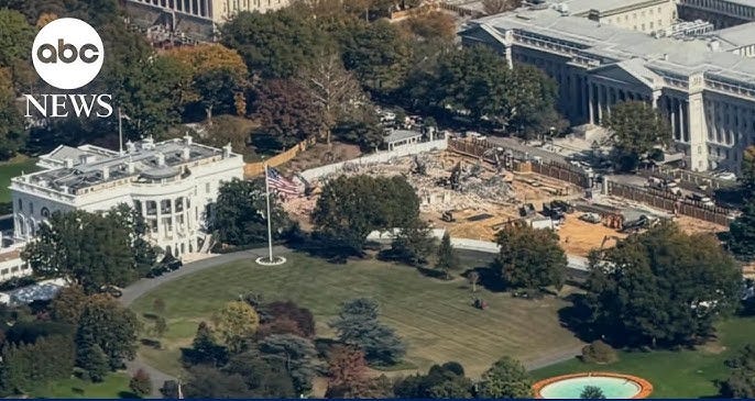 White House East Wing demolished, new images appear to show