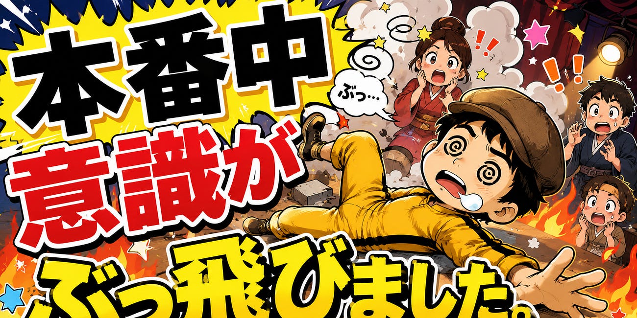 本番中、意識がぶっ飛びました。
