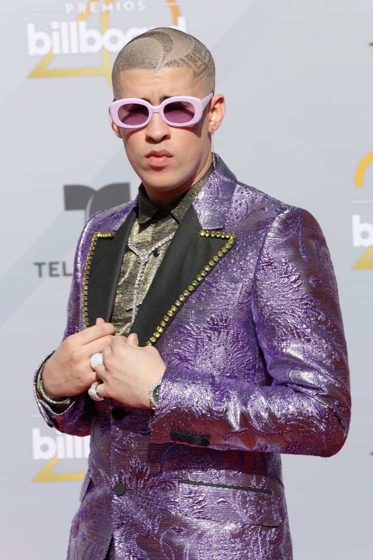 Bad Bunny (left) at the 2018 Billboard Latin Music Awards in April 2018. Bad Bunny (left) at the 2018 Billboard Latin Music Awards in April 2018.