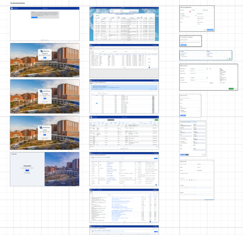 A screenshot of various app interfaces.