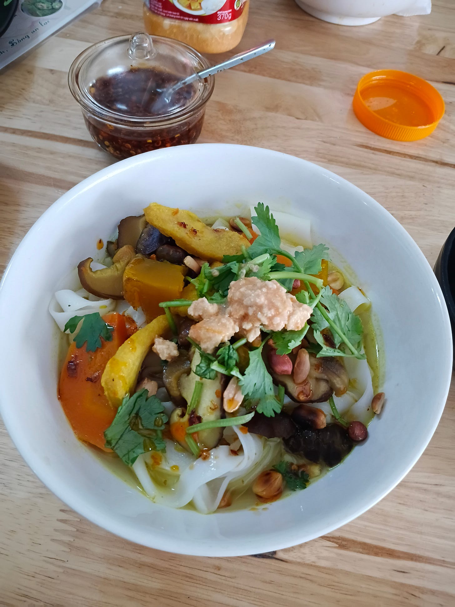 a bowl of vietnamese noodles