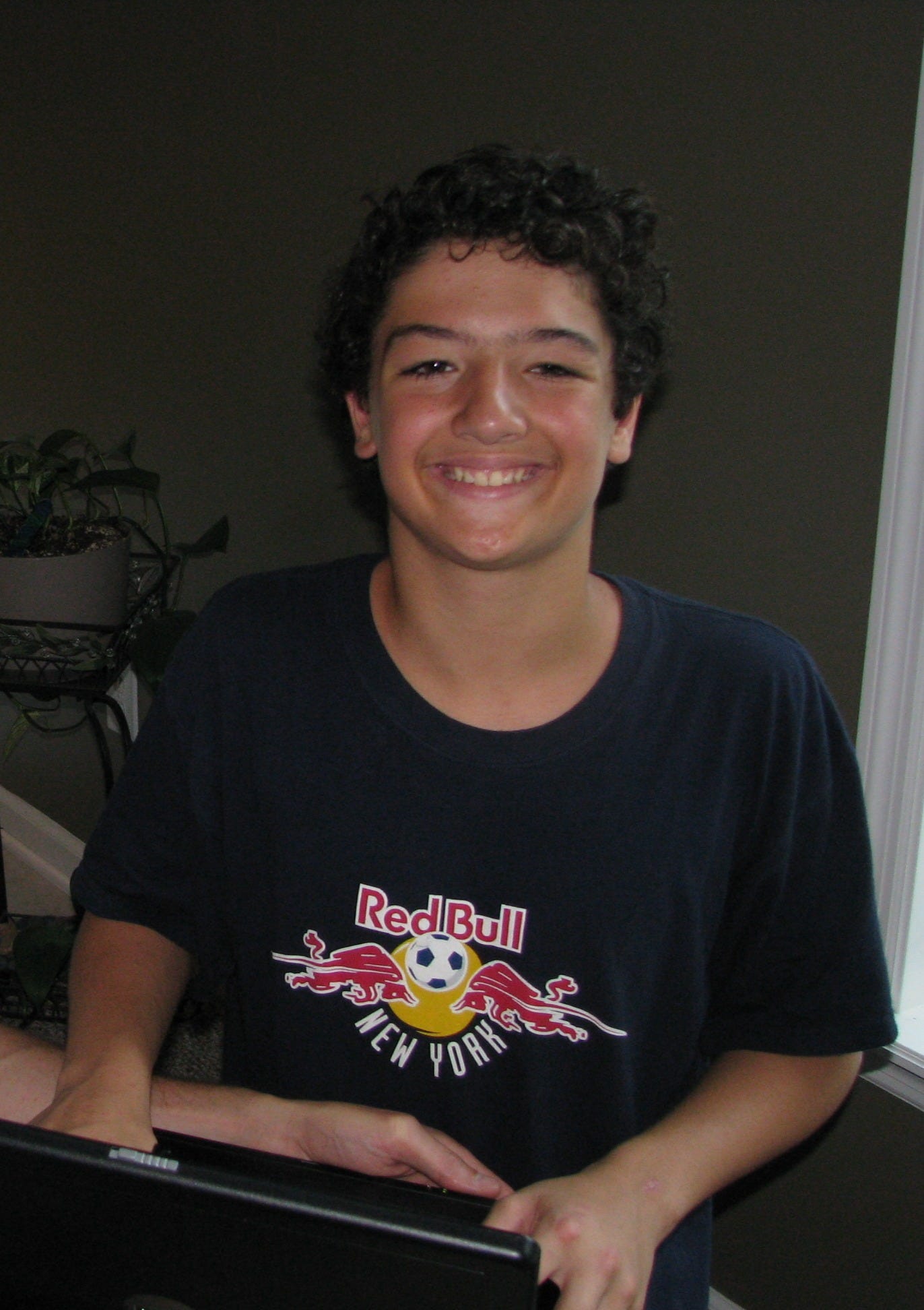 teen boy smiling