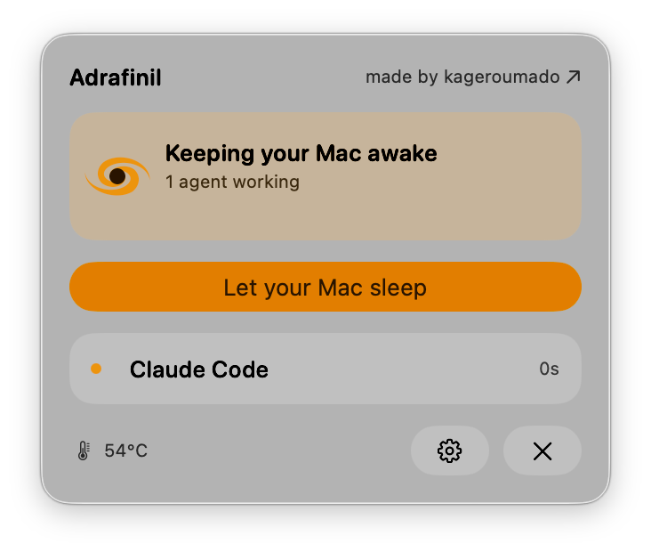 Awake — an agent holds an assertion