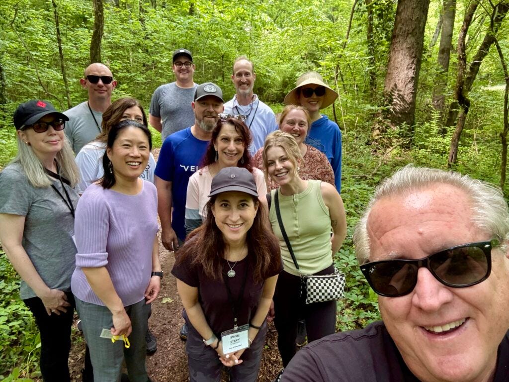 Hiking at Mark Schaefer's Uprising event