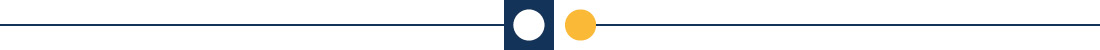 Blue divider line with a blue square (with circle cut out) and yellow circle in the middle.