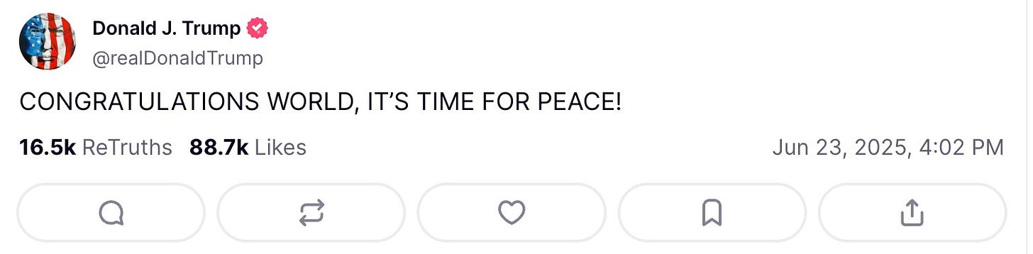 CONGRATULATIONS WORLD, IT’S TIME FOR PEACE! CONGRATULATIONS WORLD, IT’S TIME FOR PEACE!
