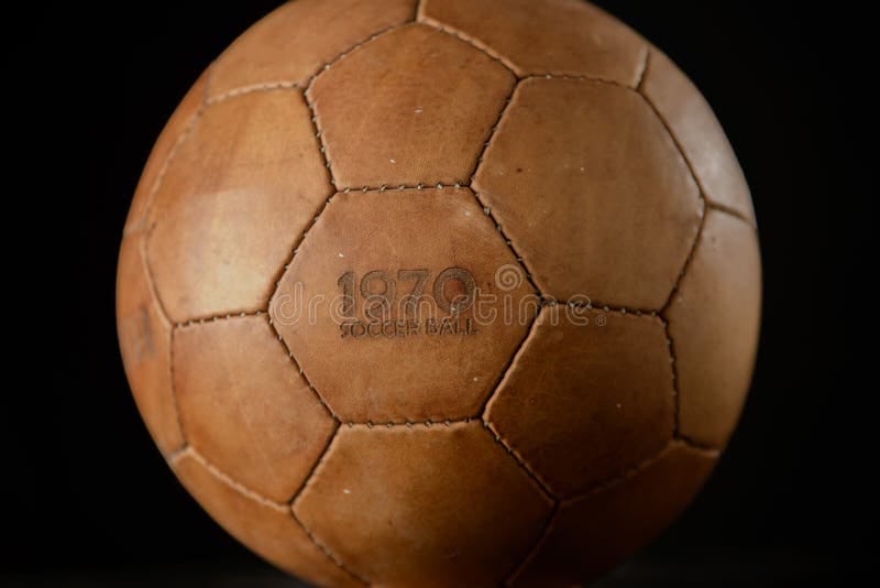 Vintage Classic Historic Soccer Ball Football from World Cup 1900 Stock ...