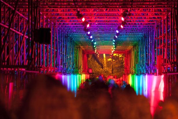 Rainbow by Deadgood Studio was a Brilliant commission which featured at Durham Lumiere in 2011. Photo by Matthew Andrews Rainbow by Deadgood Studio was a Brilliant commission which featured at Durham Lumiere in 2011. Photo by Matthew Andrews