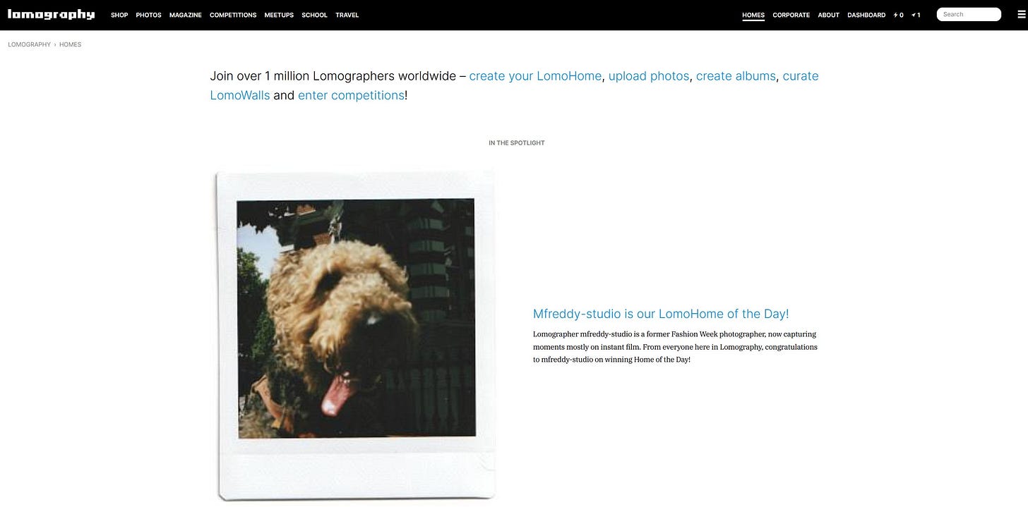 M. Freddy's polaroids featured by Lomography