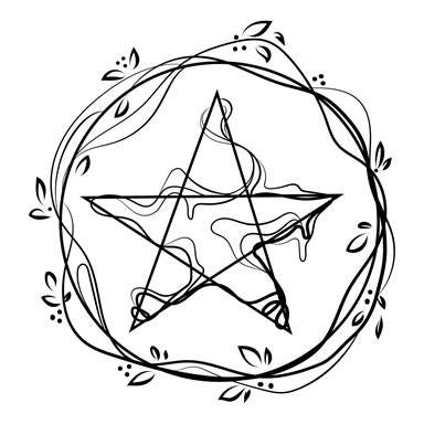A star in a circle with leaves

Description automatically generated