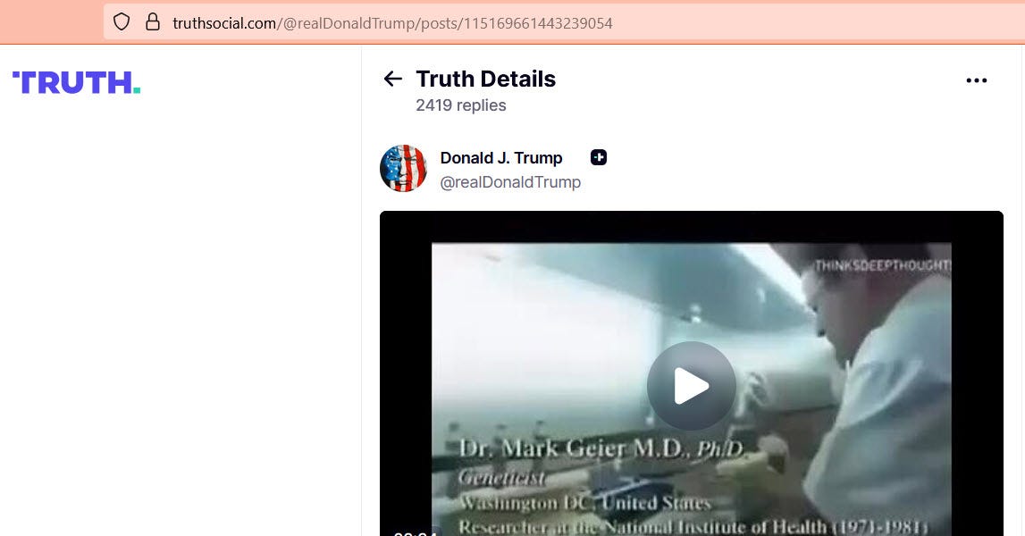 Trump Tweets Drs. David & Mark Geier Video Exposing Neurological Toxin in Vaccines