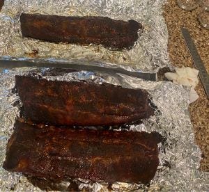 Ribs ready to serve