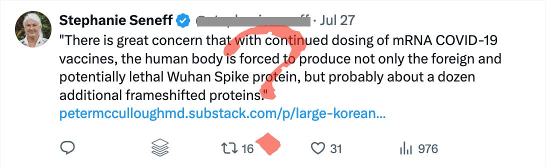 The “potentially lethal Wuhan Spike protein” that you get with a natural COVID-19 infection?